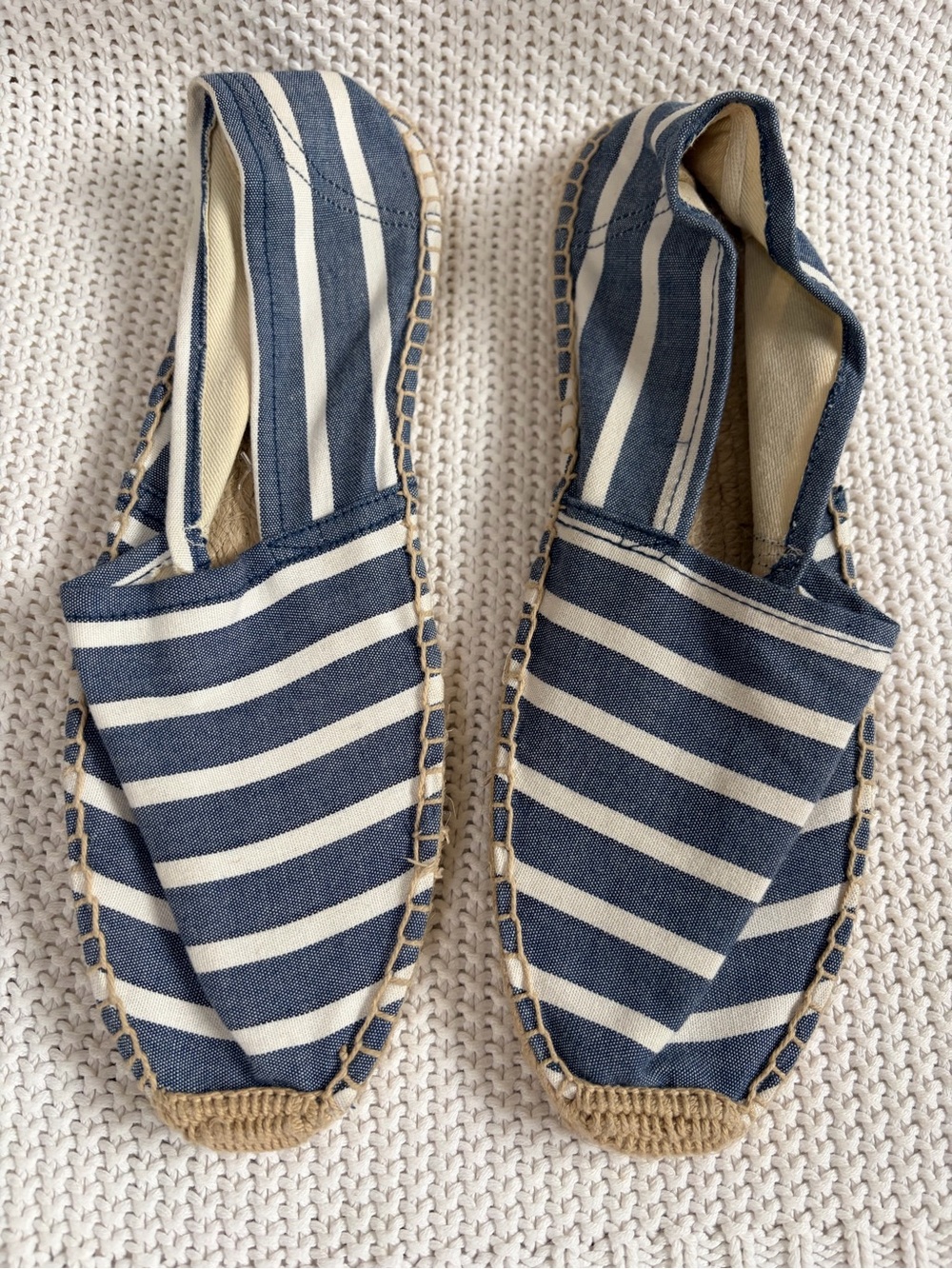 Soludos Canvas Jude Espadrille Flats 8.5-9 Blue New